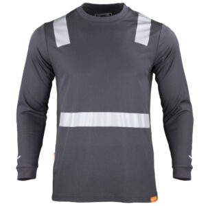 POLERA HIBRIDA C/REFLECTIVA M/LARGA 60% ALG 40%