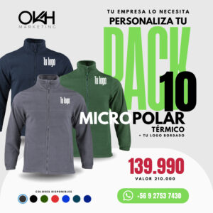 PACK 10 MICROPOLAR TÉRMICO + TU LOGO BORDADO
